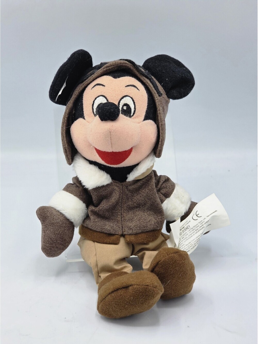 Walt Disney MICKEY MOUSE AS AIRPLAINE PILOT 9" Bean Bag STUFFED ANIMAL Toy